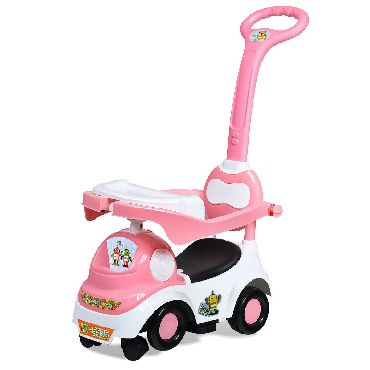 Pink Ride on Push Car with Music Box & Horn I52153