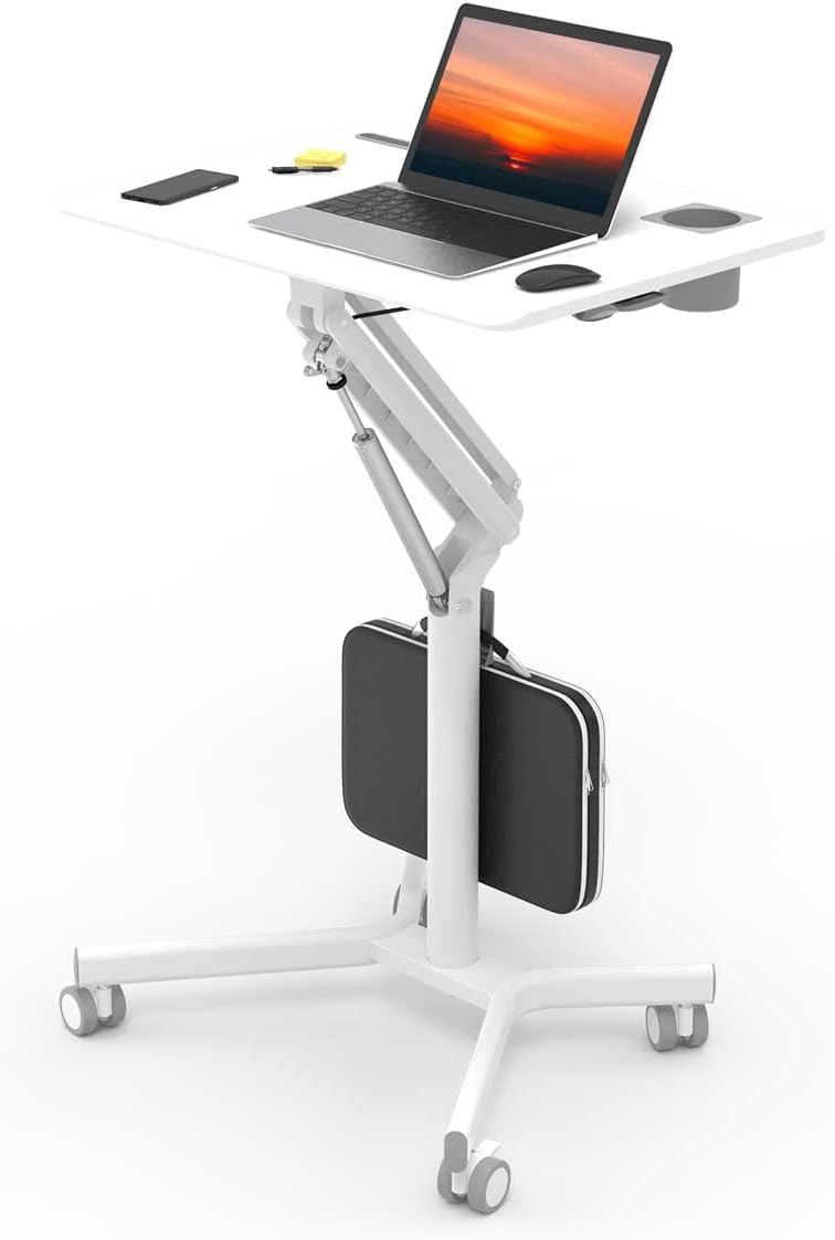 Portable Height Adjustable Laptop Desk with Wheels C86105