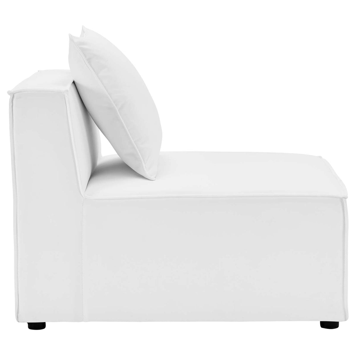 7-Piece White Upholstered Sectional Sofa P1932
