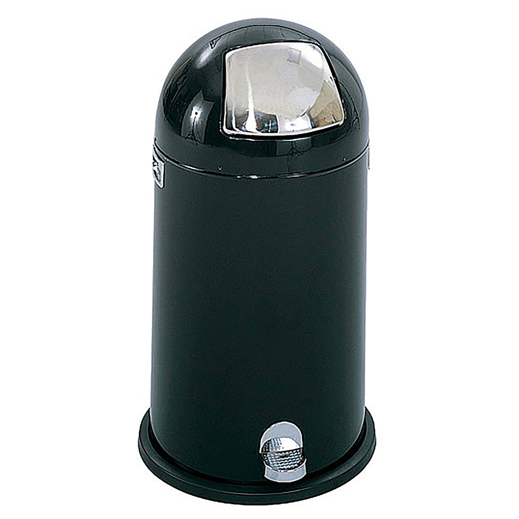 12 Gallon Dome Step-On Receptacle Black A786372