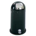 12 Gallon Dome Step-On Receptacle Black A786372