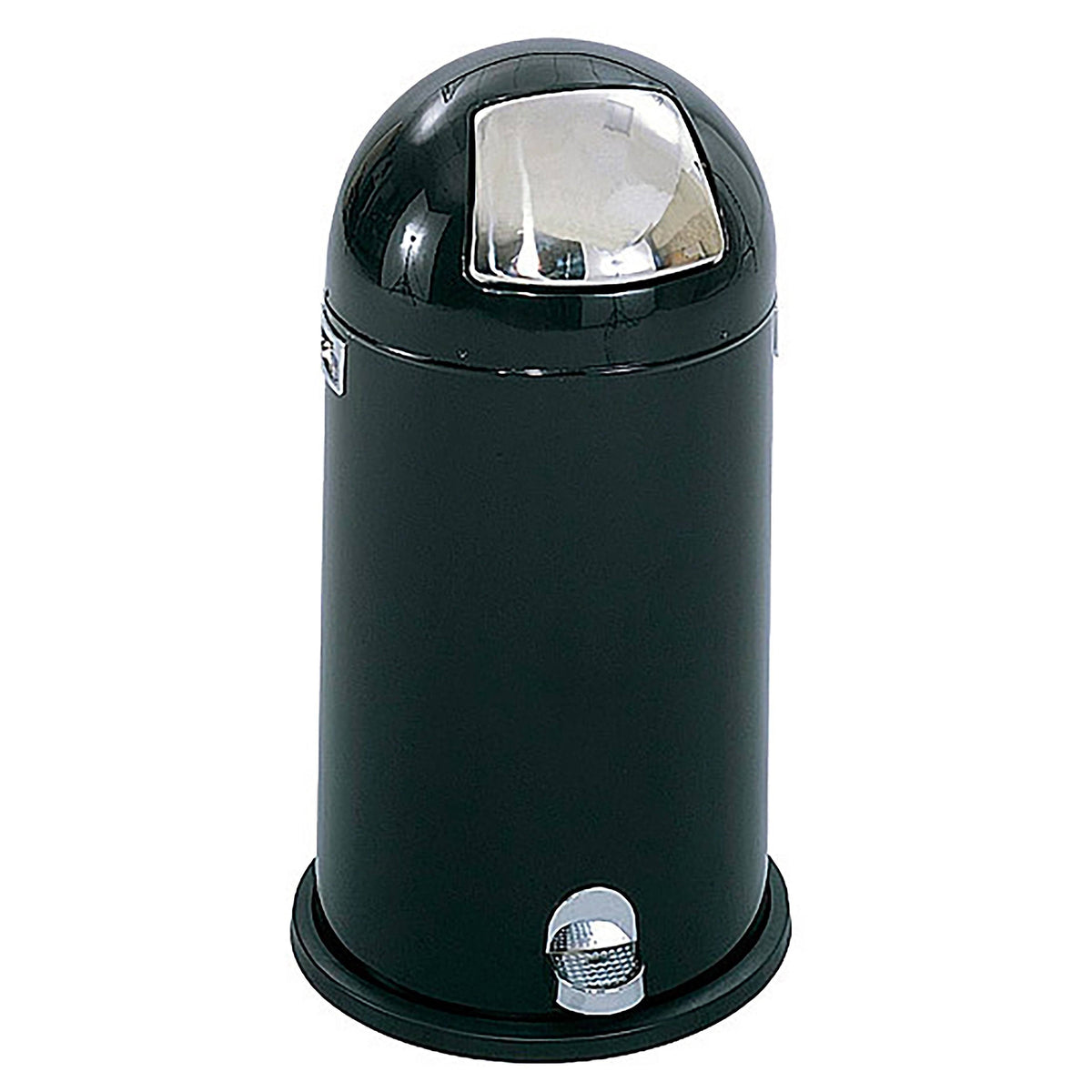 12 Gallon Dome Step-On Receptacle Black A786372