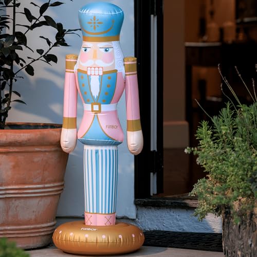 3.5 FT Giant Inflatable Pink Nutcracker Christmas Decor V347489