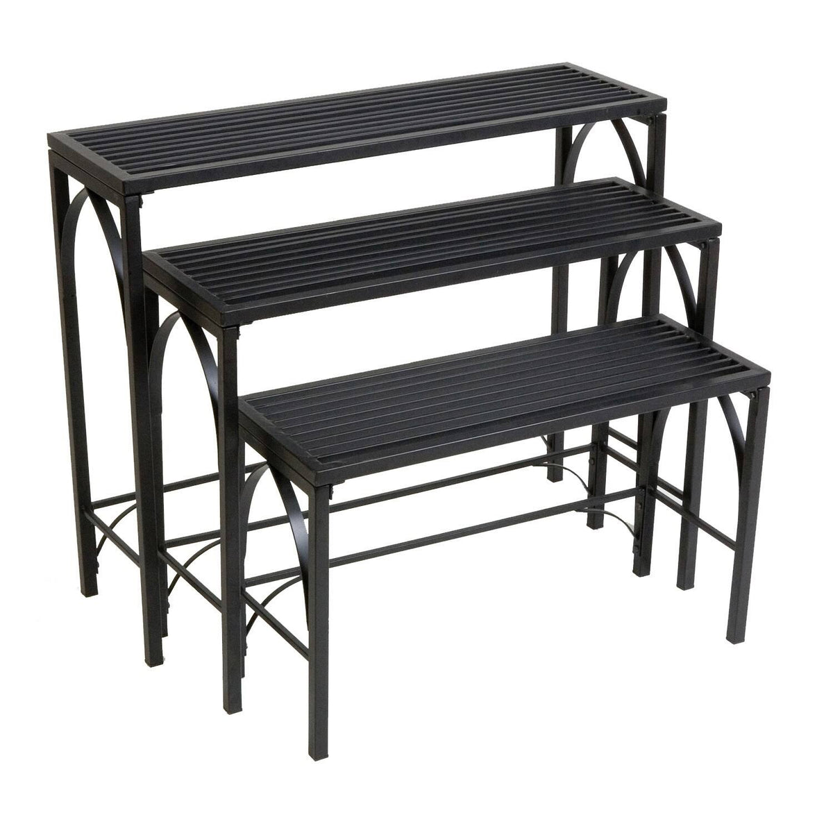 3PC Nesting Plant Stand Blk J312