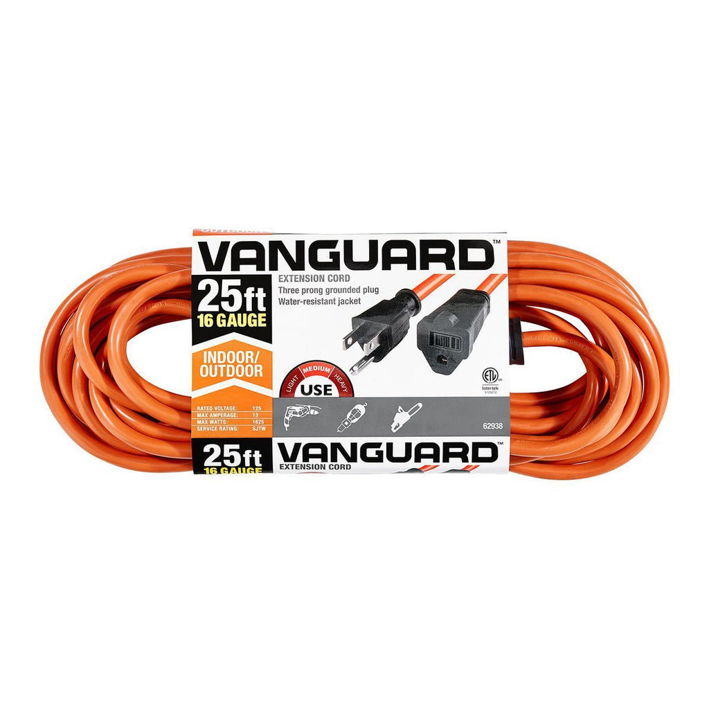 25 ft. 16/3 Gauge Indoor/Outdoor Extension Cord, Orange F550304
