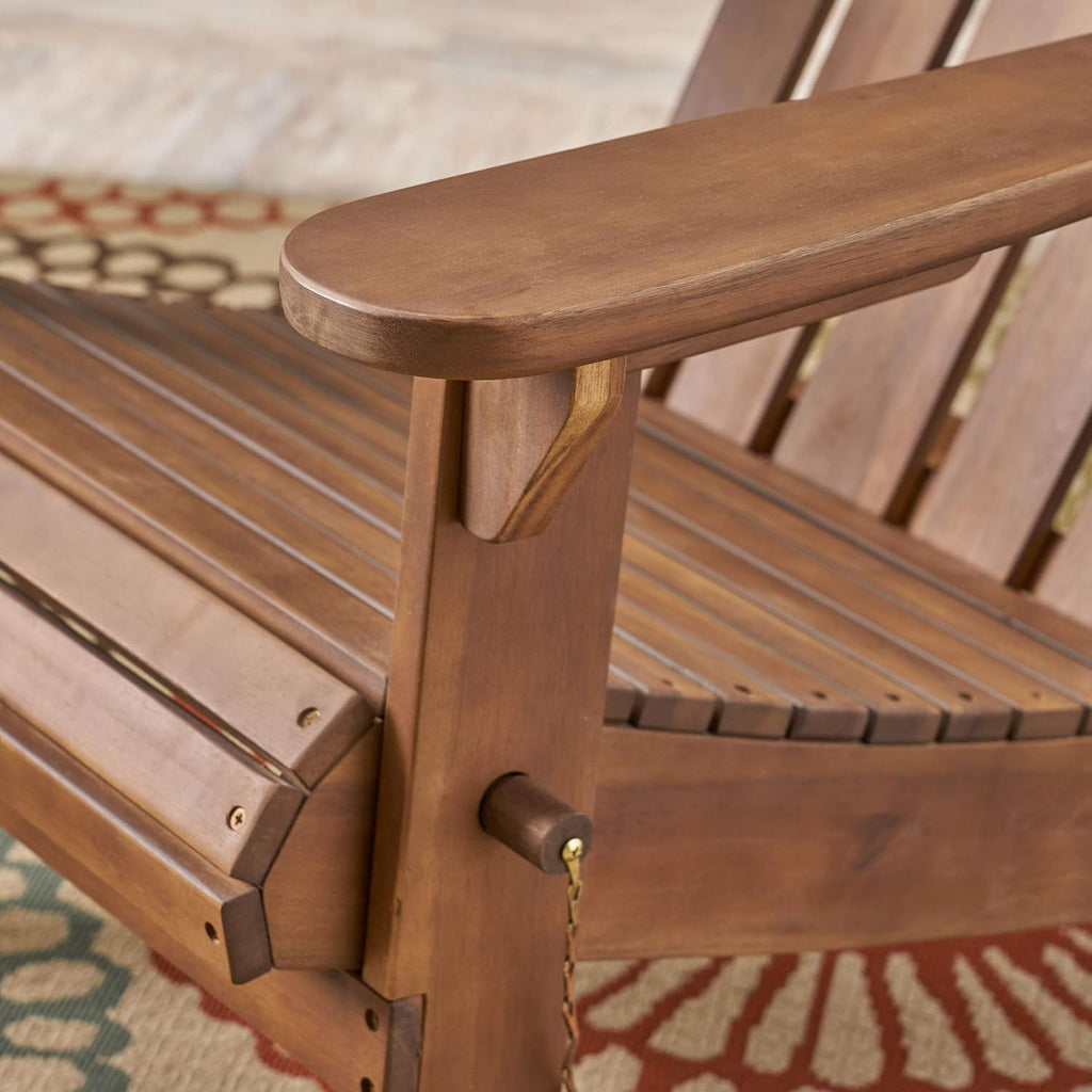 Foldable Acacia Wood Adirondack Chair Q806573