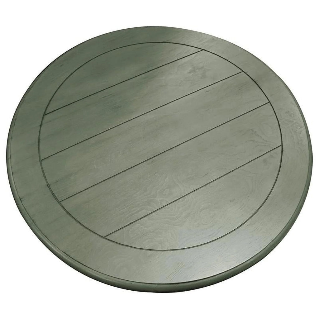 Round Engineered Wood End Table in Green J7870