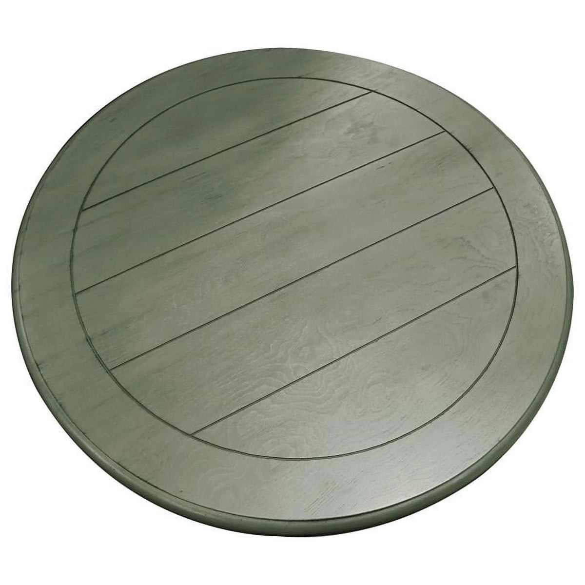 Round Engineered Wood End Table in Green J7870