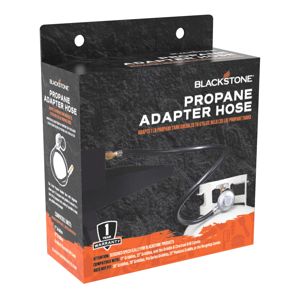 Rubber Propane Griddle Adapter Hose with Regulator U961