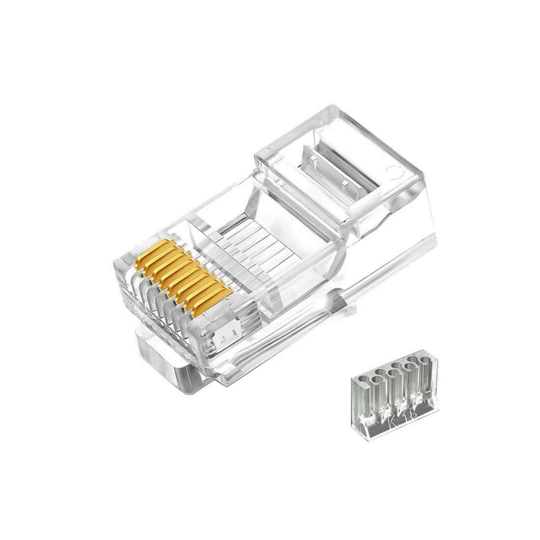 100 Pcs Cat7 RJ45 Metal Shielded Connectors H835155