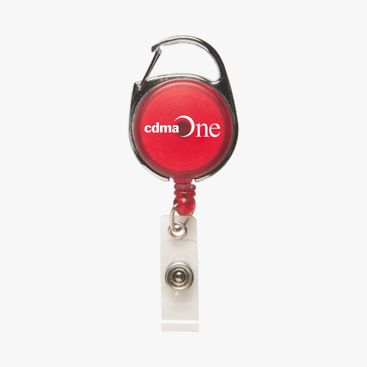 Custom Printed Retractable Carabiner Badge Holder Reel R36607