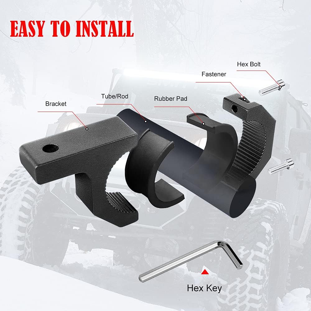 2.283 Inch LED Mounting Brackets Tube Clamp Mount 2PCS U9637