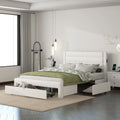 Queen Size Wood Bed Frame with 3 Storage Drawers A981