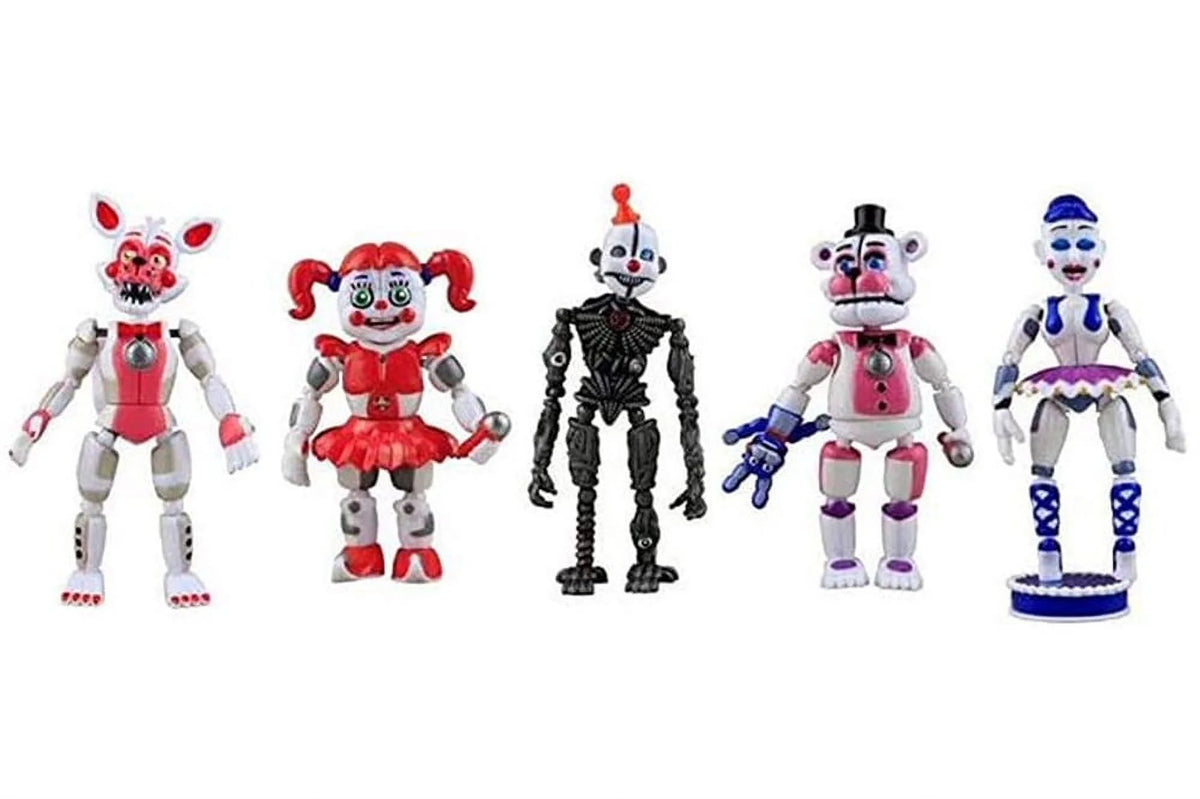 5Pcs FNAF Funtime Freddy Foxy Movable Action Figures B873