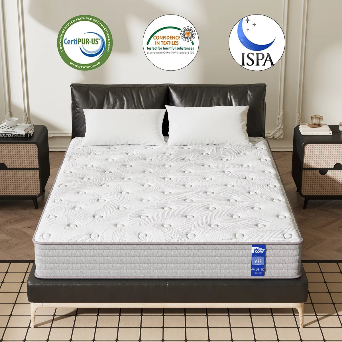 12 Full Size Gel Memory Foam Pocket Spring Mattress Z884845