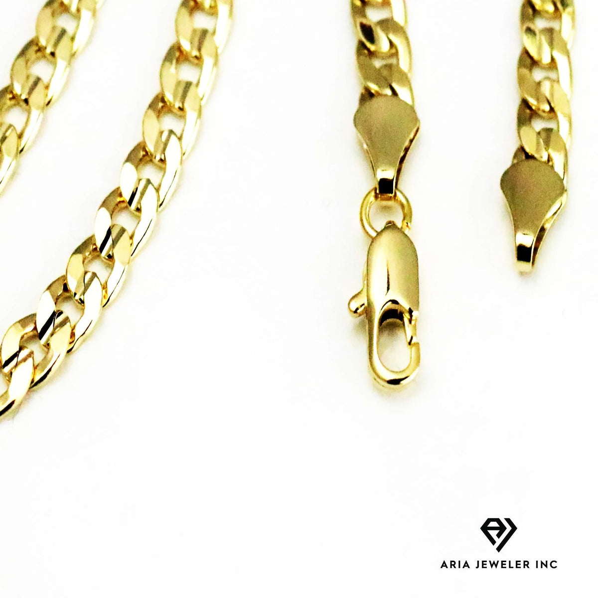 14k Bonded Gold Necklace with Red Rose Cross Pendant, 14K Cuban Chain Necklace U2956