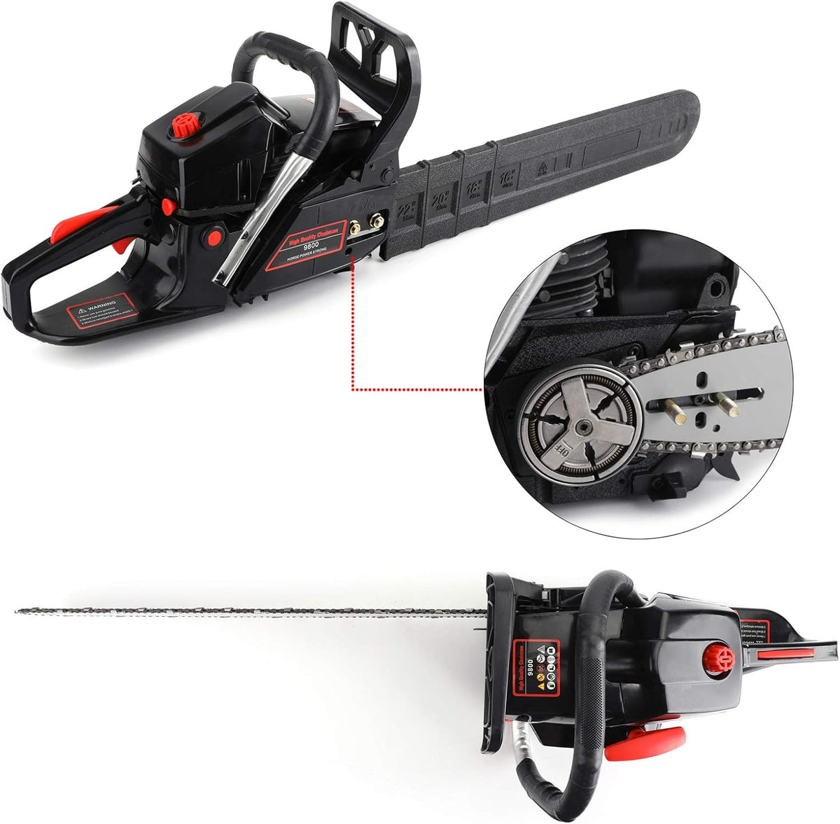 20 Inch 62cc Gas Chainsaw P732