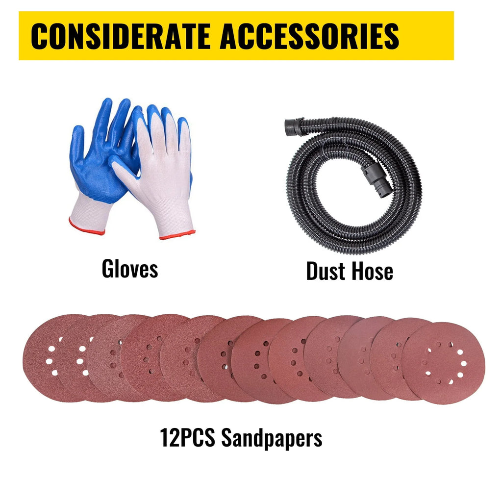 Electric Variable Speed Drywall Sander with Vacuum Bag O565332