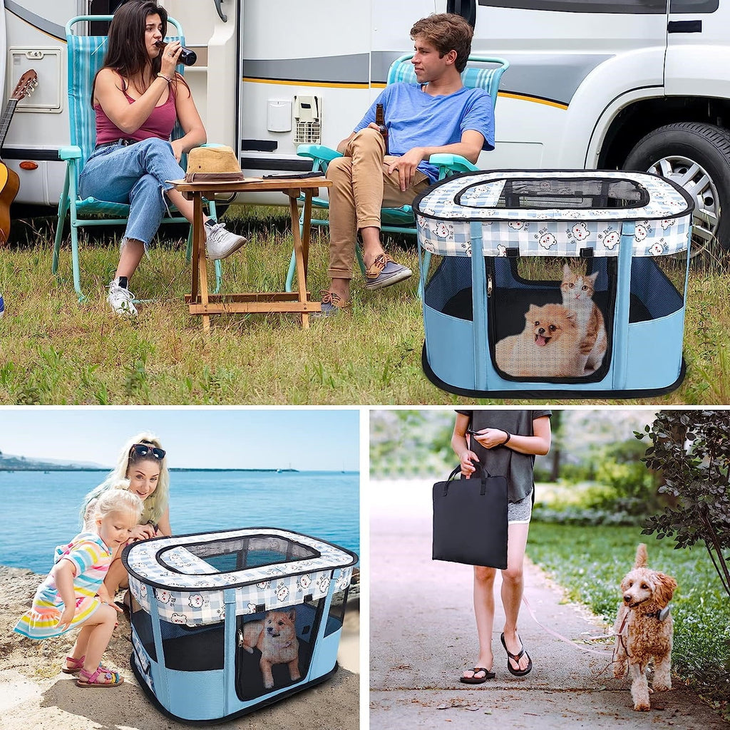 Portable Foldable Pet Playpen with Handbag W641