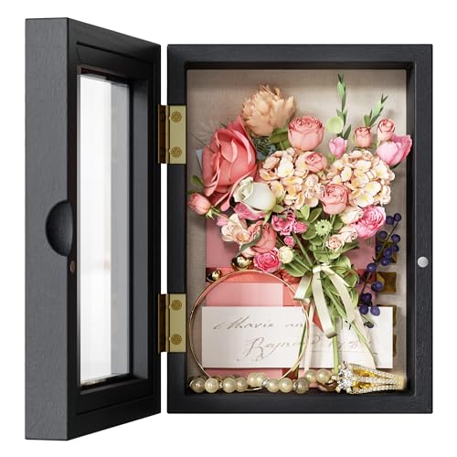 Black 11x11 Shadow Box Frame with Glass Door N22847