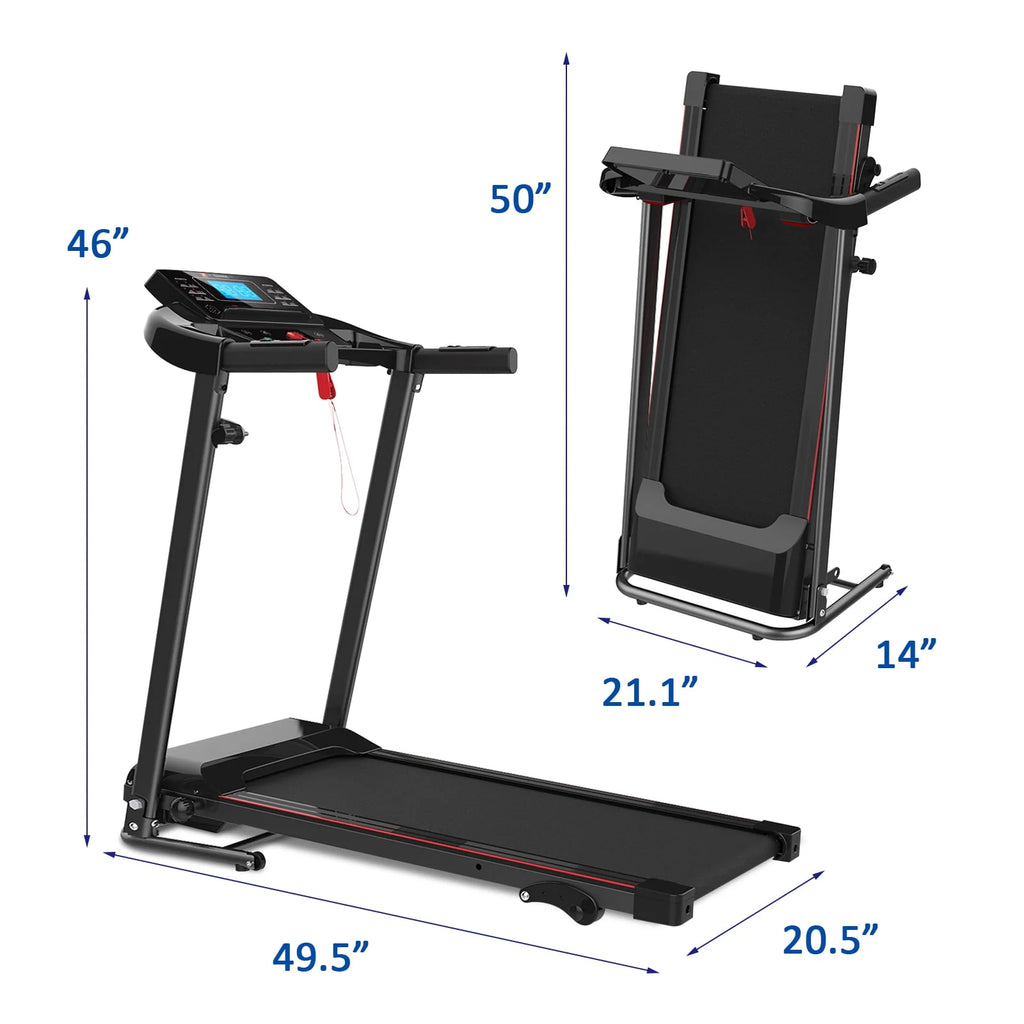 Folding Treadmill 2.5HP 220lb Weight Capacity G82548