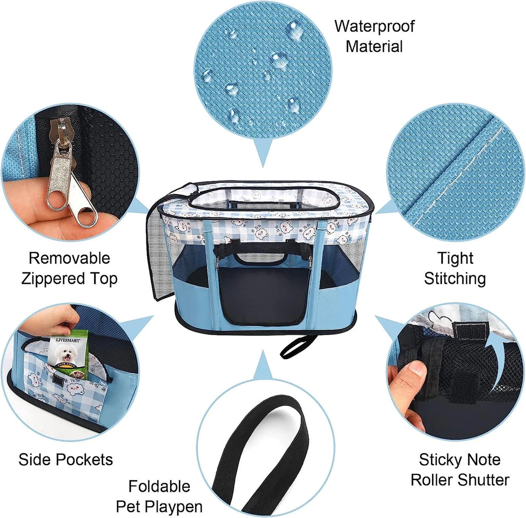 Portable Foldable Pet Playpen with Handbag W641