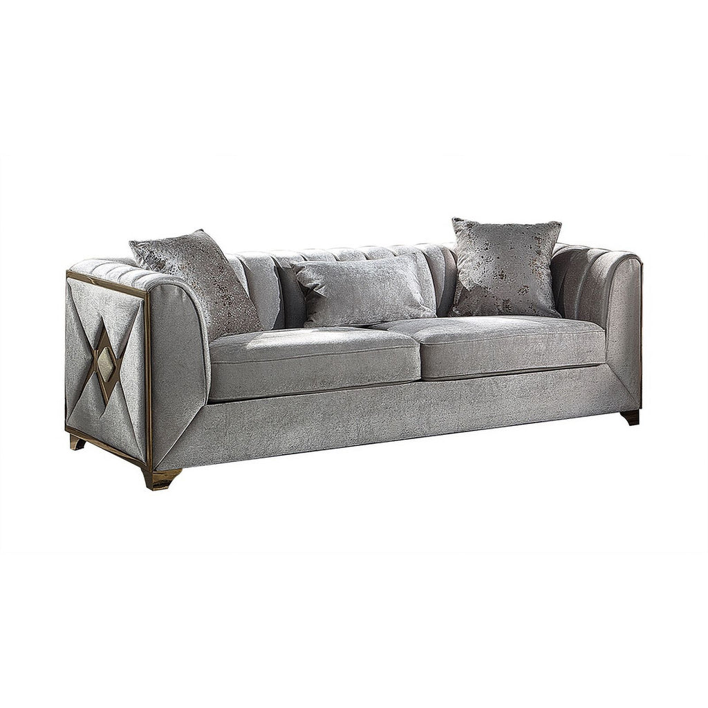 Cream 3 PC Wood Living Room Set Y524886