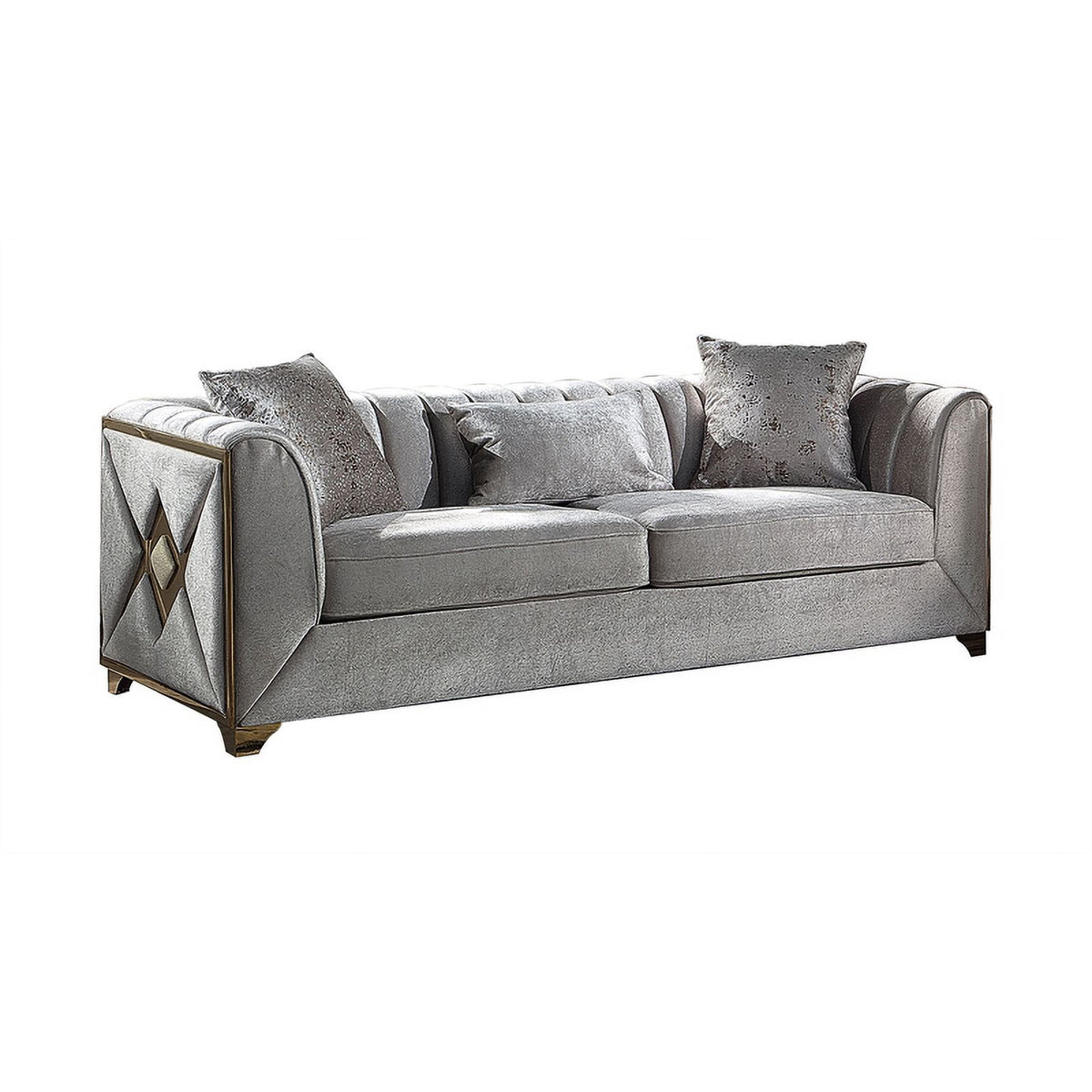 Cream 3 PC Wood Living Room Set Y524886