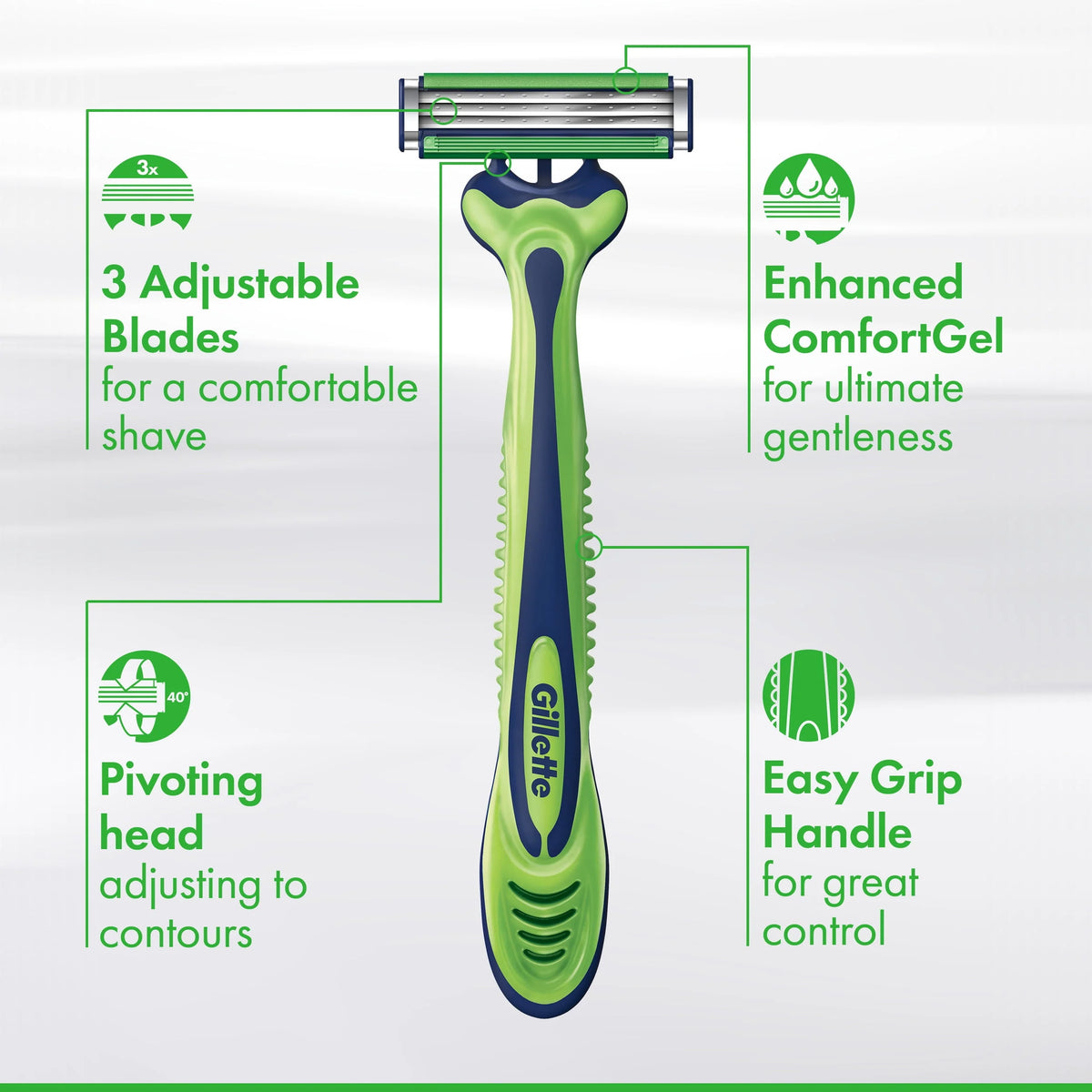 Men's Disposable Razor, 4 Razors V618881