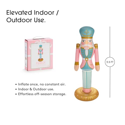 3.5 FT Giant Inflatable Pink Nutcracker Christmas Decor V347489