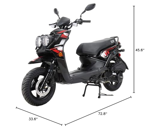 150cc Gas Moped with 12" Aluminum Wheels Q9035
