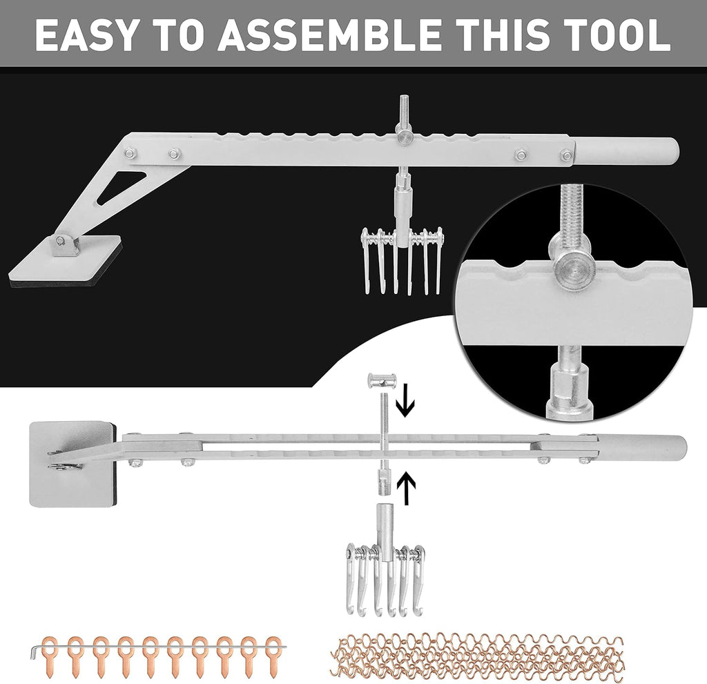 Dent Pull Lever Bar with 6 Claw Hook, Aluminum Alloy, Pack of 2 H803
