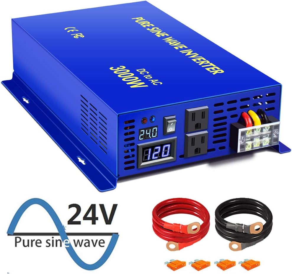 Pure Sine Wave Power Inverter 3000W 24V DC to AC 110V V112