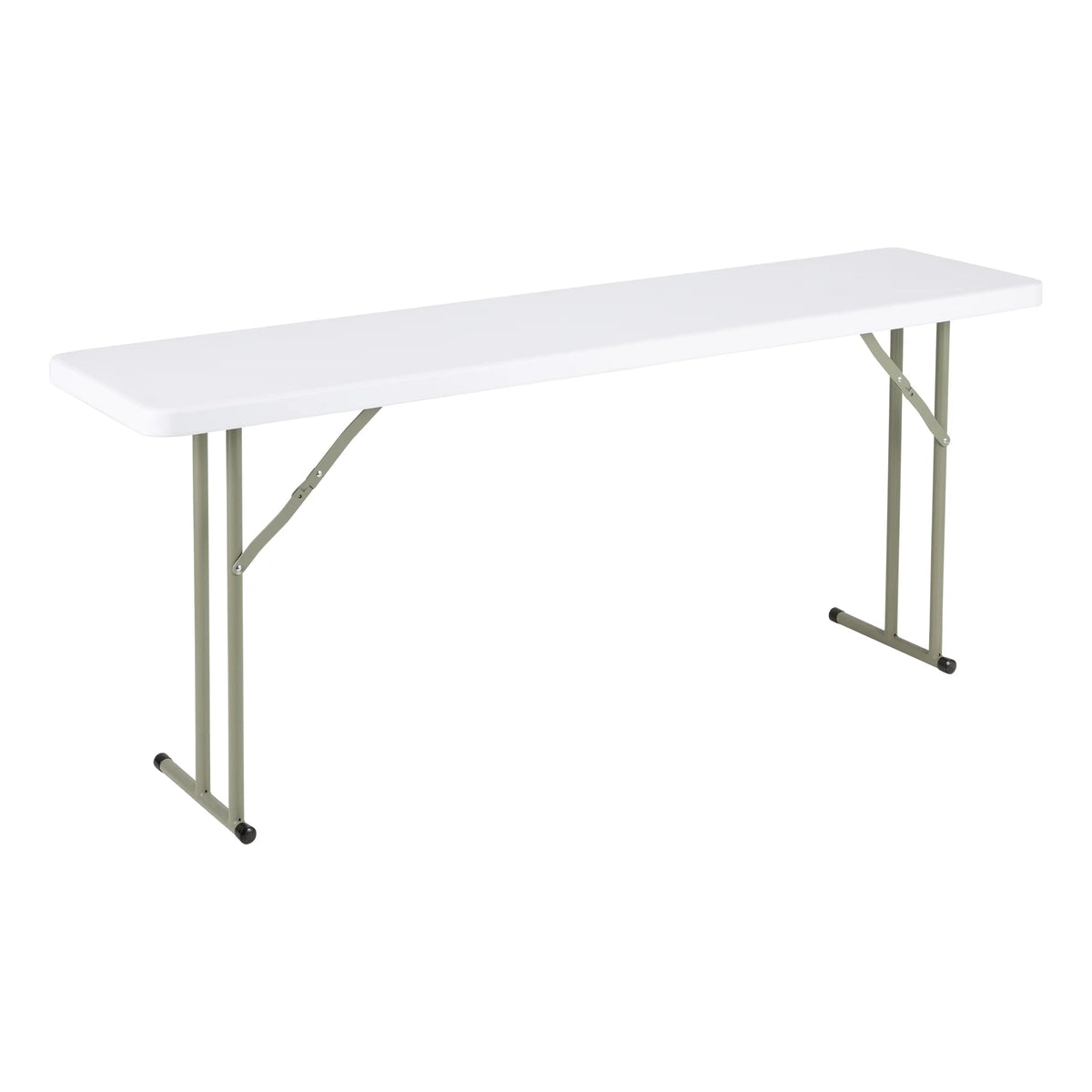 White 6 ft Heavy Duty Portable Plastic Folding Table Y296470