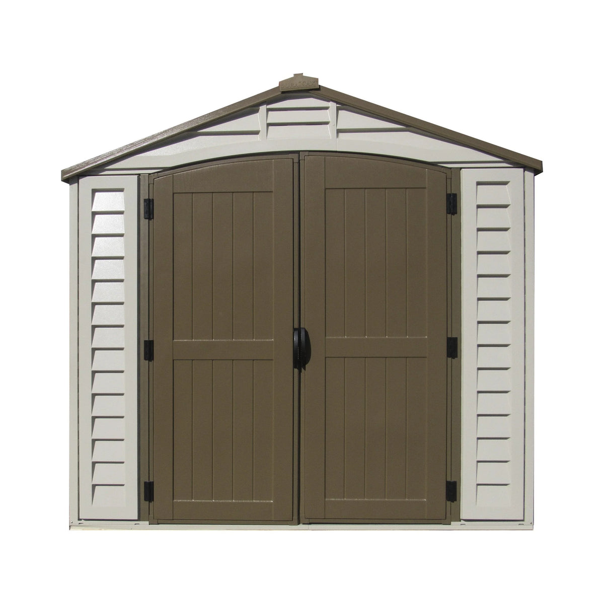 Offwhite/Brown 8x8 Outdoor Storage Shed Z406804