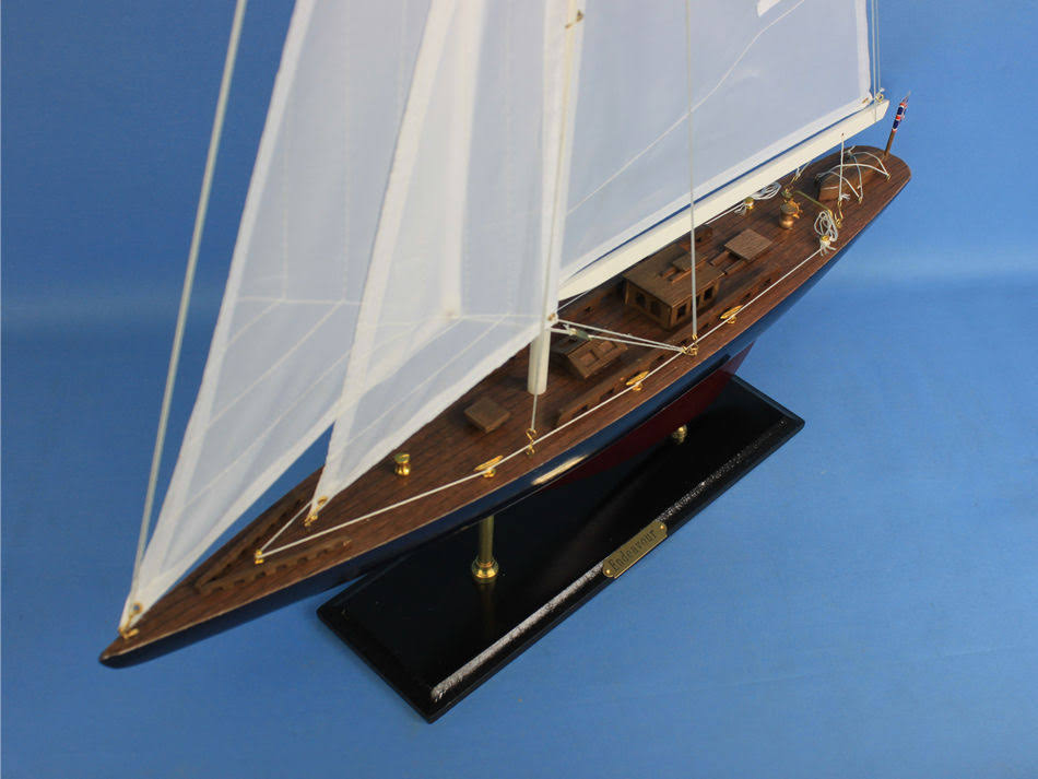 35x22 Wooden Model Sailing Yacht E528726