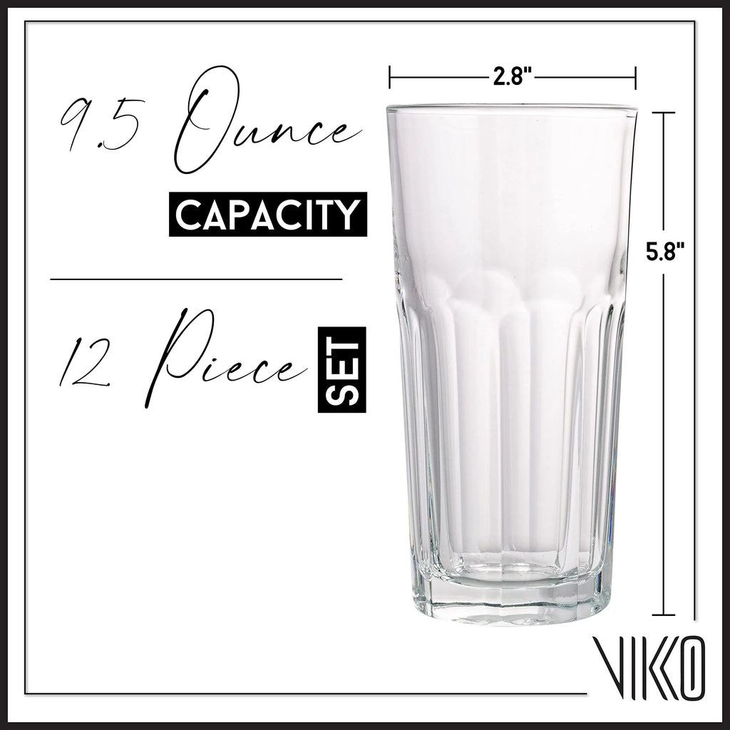 9.5 Ounce Clear Glass Tumblers Set of 12 Q57772