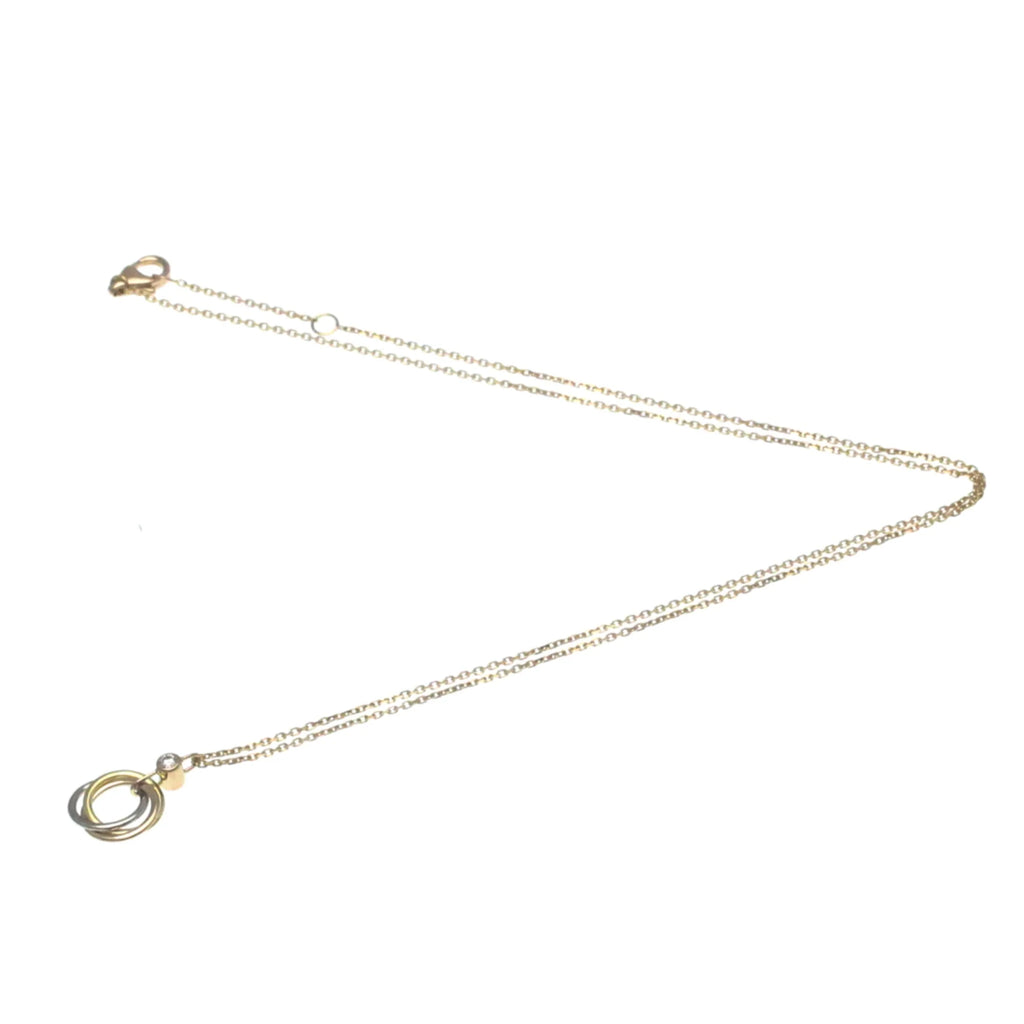 18K Pink Gold, White Gold, Yellow Gold Diamond Pendant Necklace B75535