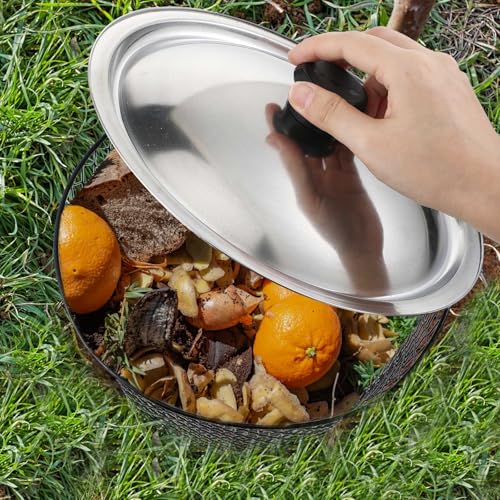 4 Pcs Worm Composter with Lids 9.1 x 9.1 x 5.9 Inch Worm Compost Bin W9818