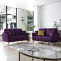 Purple Velvet Sofa and Loveseat Set Z5566