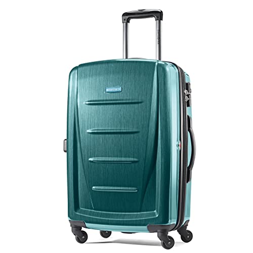 Brushed Anthracite Hardside Expandable Luggage with Spinner Wheels, Checked-Large 28-Inch Z996027