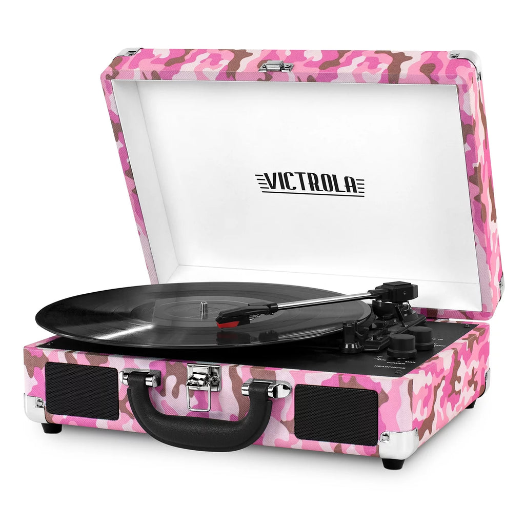 Bluetooth Suitcase Record Player with 3-speed Turntable K6820