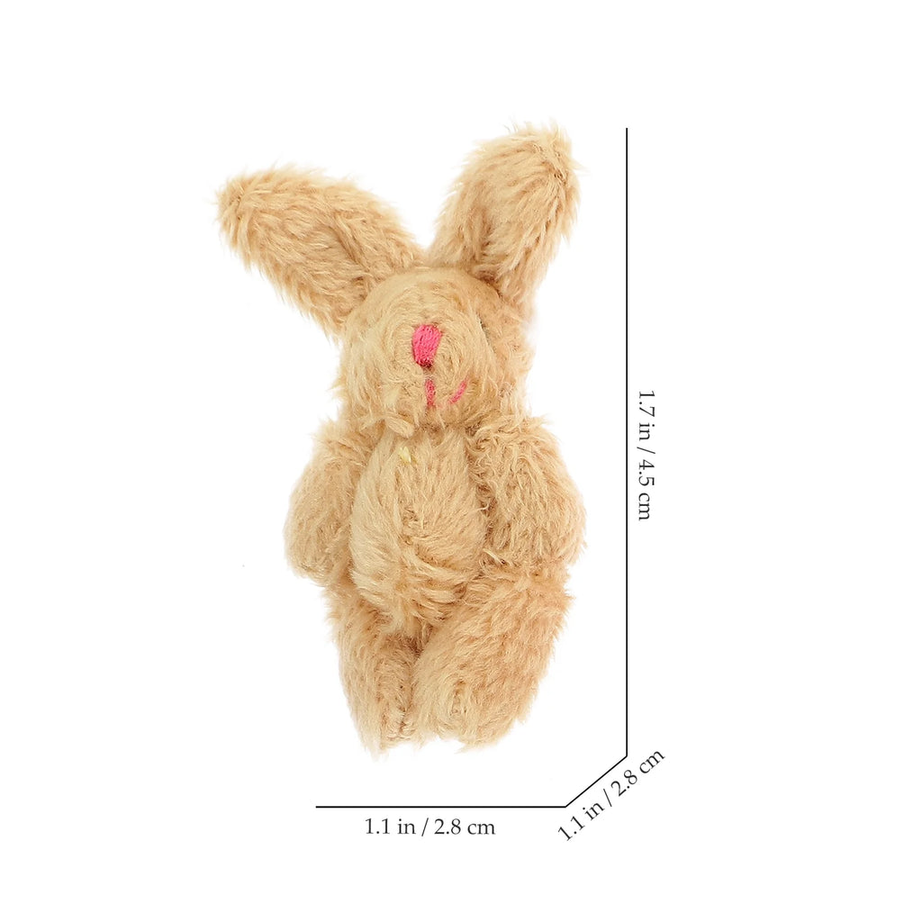 5pcs Miniature Plush Bear Rabbit Doll House Decoration Prop C632
