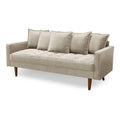 Beige Velvet Upholstered Sofa Z772