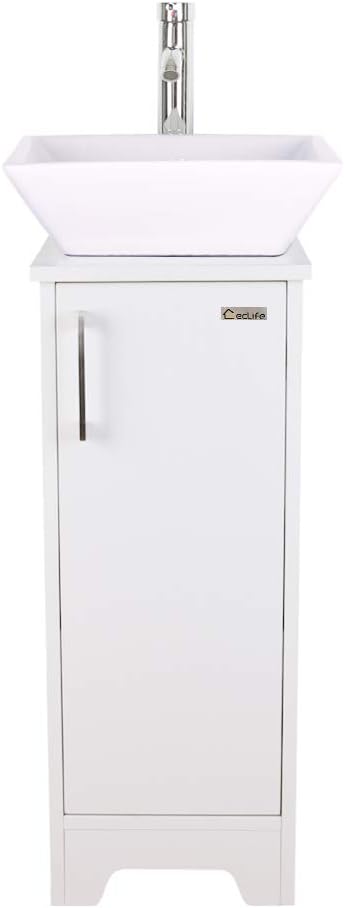 13 inch White Free Standing Bathroom Vanity J56230