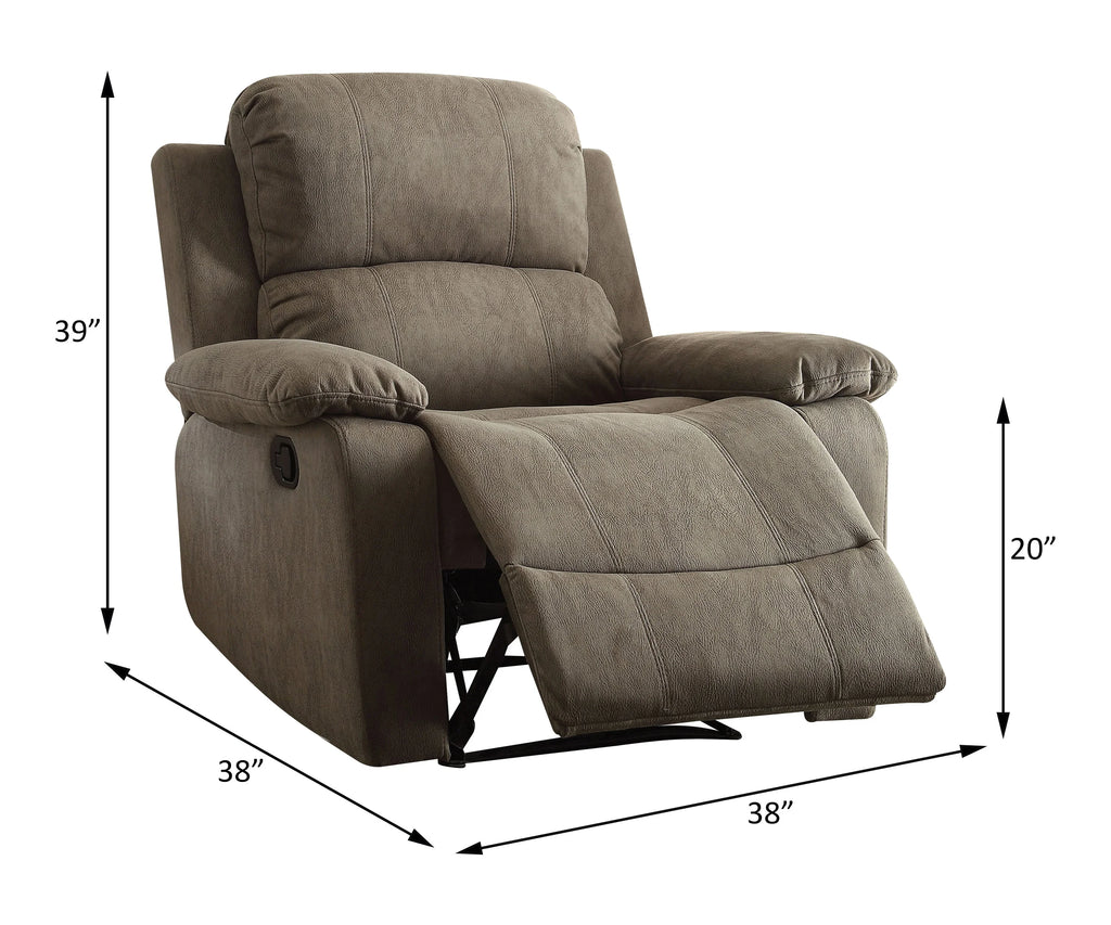Gray Microfiber Recliner Z87551