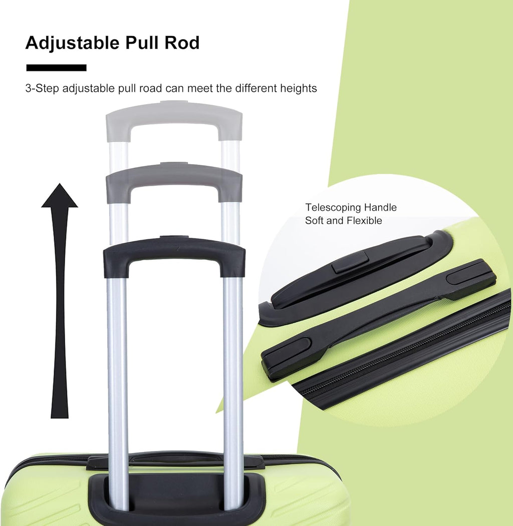 4 Piece Lightweight Luggage Set with TSA Lock & Spinner Wheels E4656
