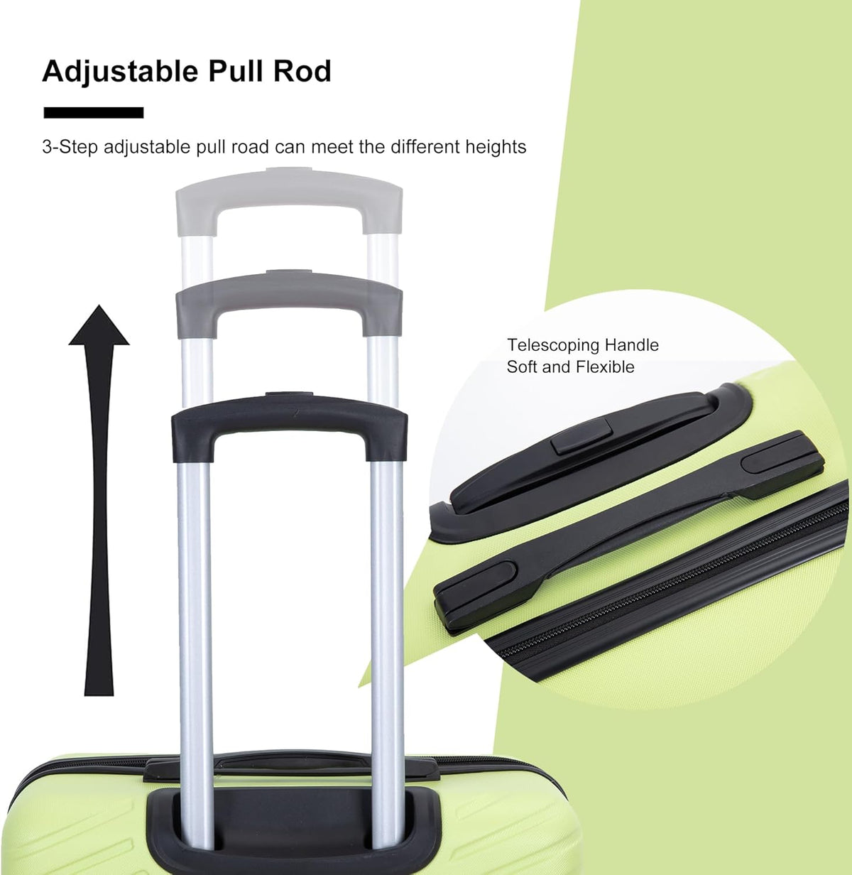 4 Piece Lightweight Luggage Set with TSA Lock & Spinner Wheels E4656