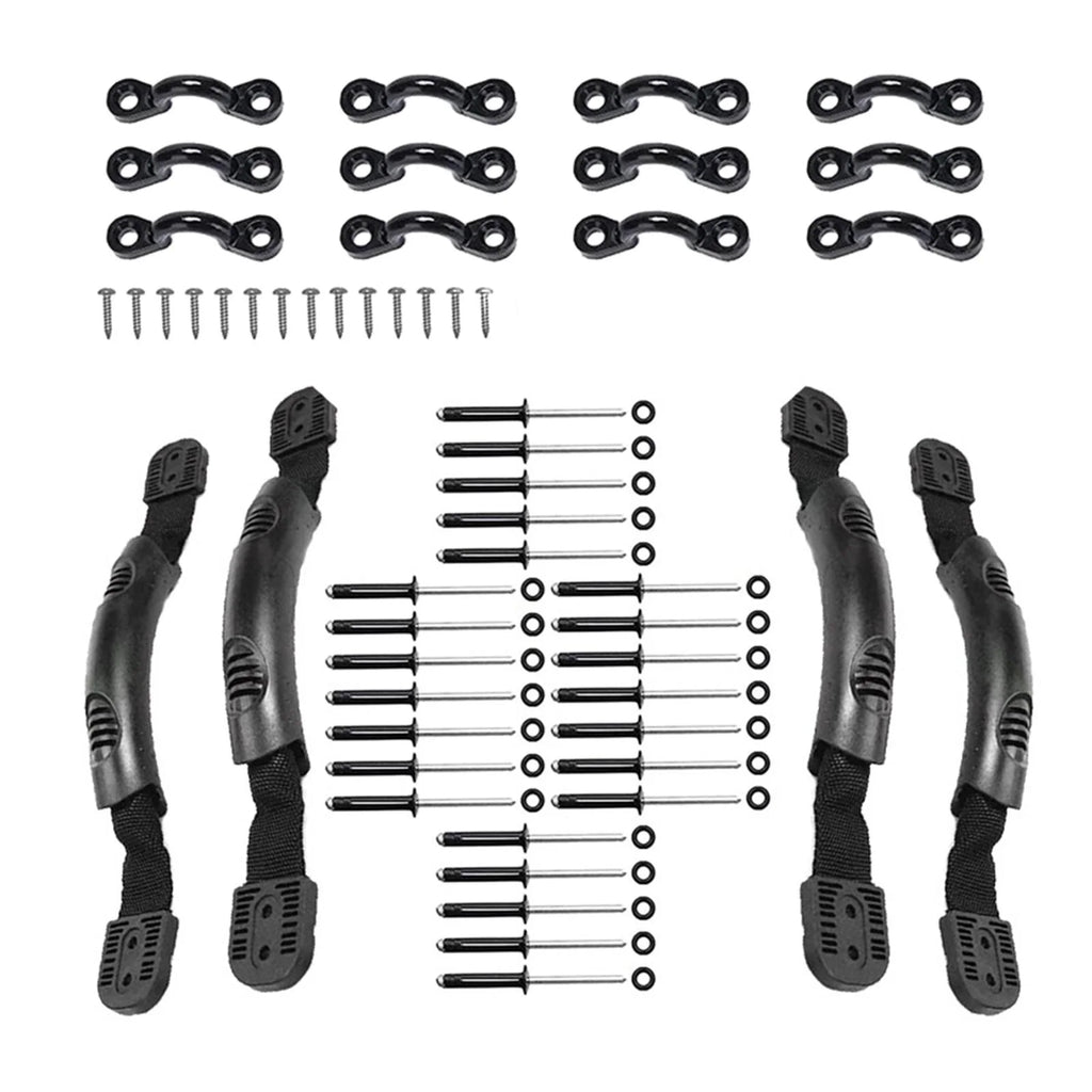 Black Kayak Carry Handles with Screws Pad Eye B994