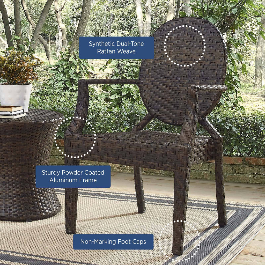 Brown Dining Patio Armchair F4344